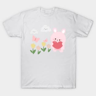 Pink Cute Rabbit T-Shirt